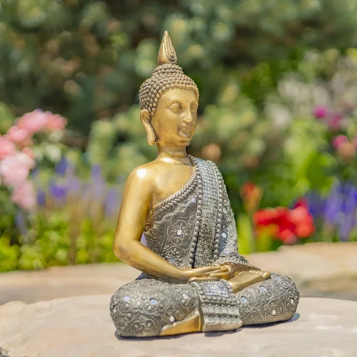 15.75″ Tall Meditative Polyresin Buddha Statue