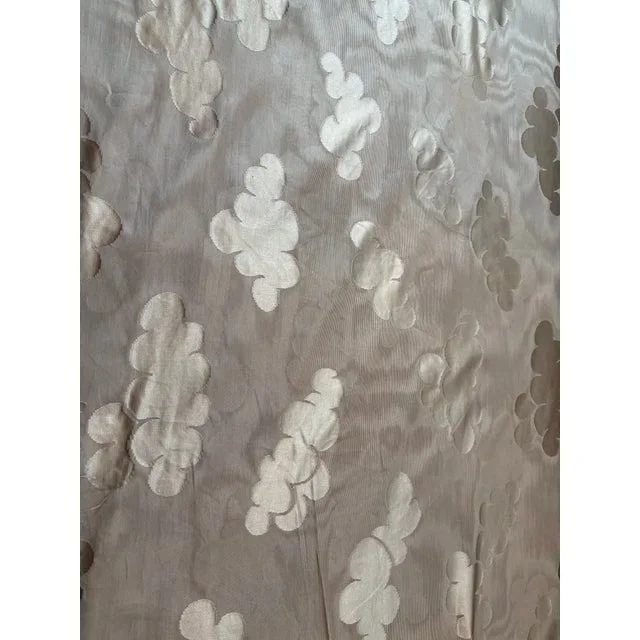 18 1/4 Yards of Clarence House Moire. Silk and Rayon Blend. Cloud Motif. Taupe