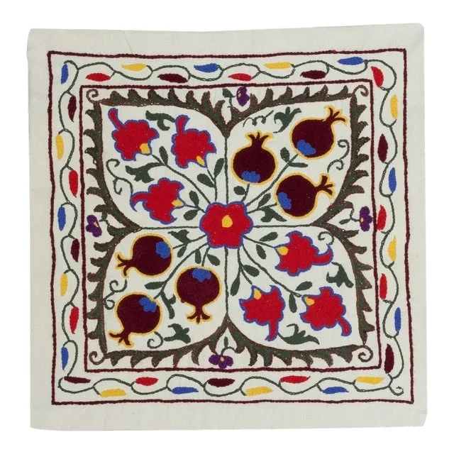 18″x18″ 100% Cotton Cushion Cover. Embroidered Pillowcase. New Throw Pillow