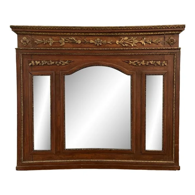 18th Century French Provincial Louis XVI Period Trumeau Mirror