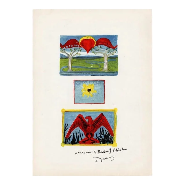 1939 Andre Derain Lithograph a Mon Ami Verve