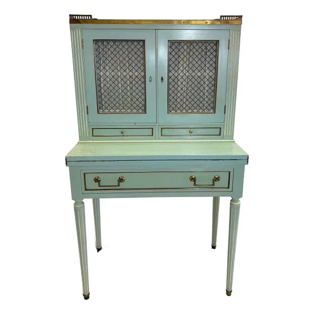 1950’s French ‘Cassard Et Cie’ Art Deco Secretary Desk With Lock and Key