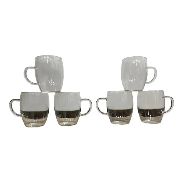 1950s Barrel Shaped Glasses Schott Mainz Jenaer Glas Bauhaus Germany- Set of 6