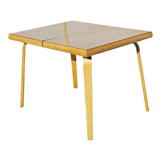 1950s Mid-Century Bent Plywood Dining Table W/ Birch Top by Thaden-Jordan Furniture