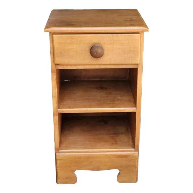 1960s Colchester Group Solid Maple Single Drawer Old Town Finish Nightstand