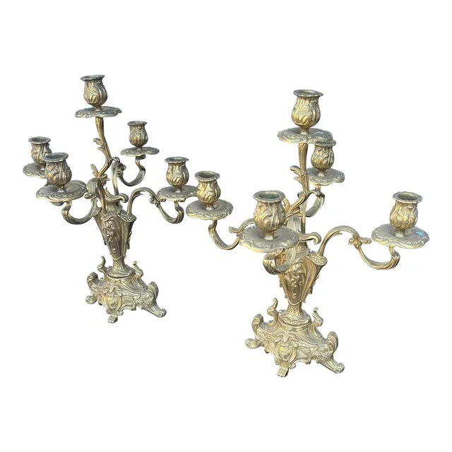 1960s French Napoleon Candelabras – a Pair