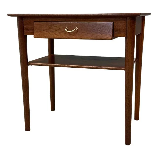 1960s Refinished Danish Modern Teak Nightstand