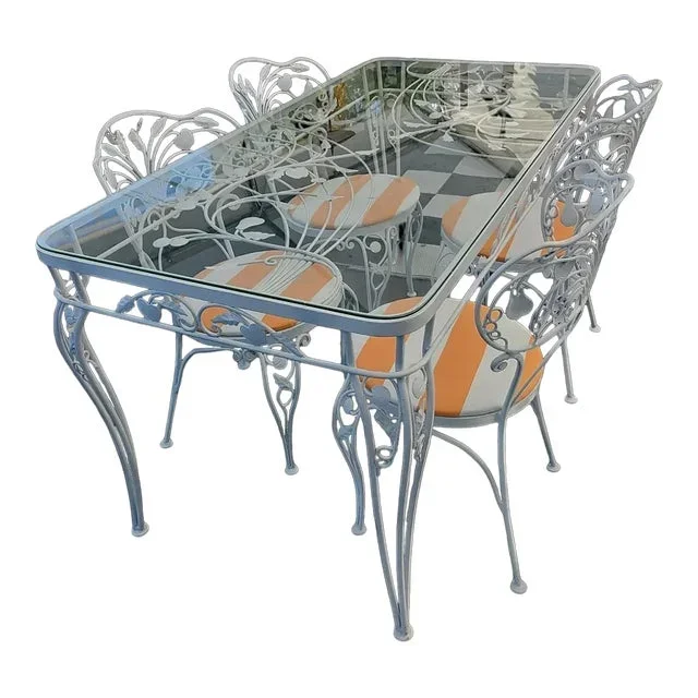 1960s Salterini Style Garden Dining Table & 4 Chairs