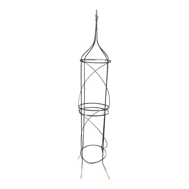 1960s Wrought Iron Rose Obelisk