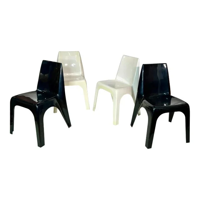 1970s Borg Warner Space Age Stacking Chairs – Set of 4