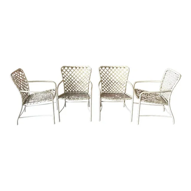 1970s Brown Jordan Tamiami Patio Outdoor Chairs – Set of 4