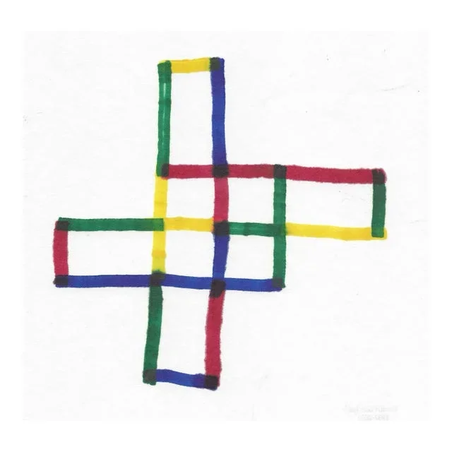 1970s Dimitri Grachis Geometric Drawing