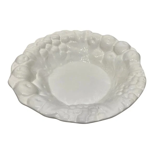 1970s Italian Creamware Fruit Bowl