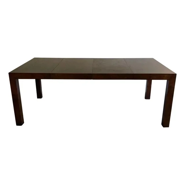 1970s Milo Baughman for Thayer Coggin Monumental Burl Dining Table