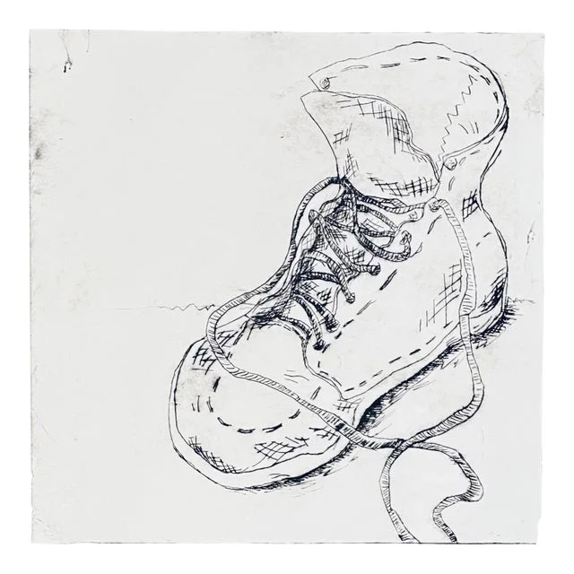1980s Etching of a Shoe