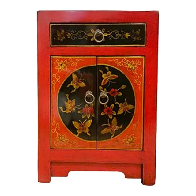 1990s’ Shanxi Hand Painted Nightstand