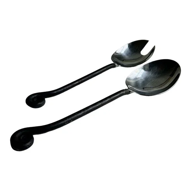 1990s Gourmet Settings Treble Clef Stainless Serving Set- a Pair
