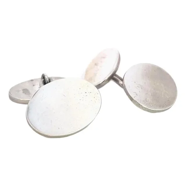 1990s Tiffany & Co Estate Cufflinks Sterling Silver, 4 Pieces