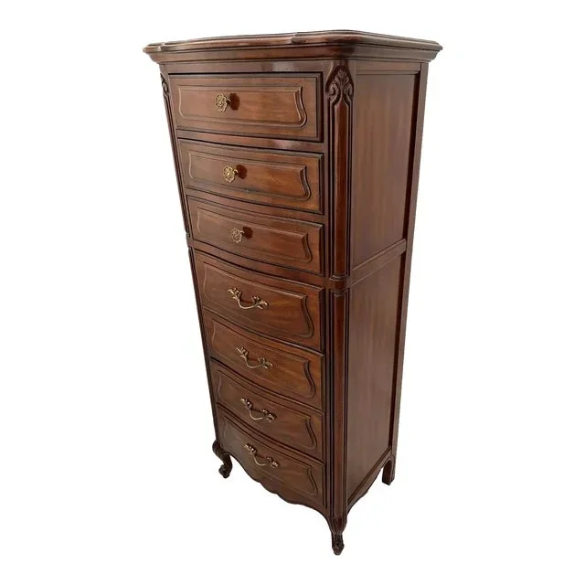 1990s Vintage Drexel Heritage Lingerie Dresser Chest Seven Drawers French Country