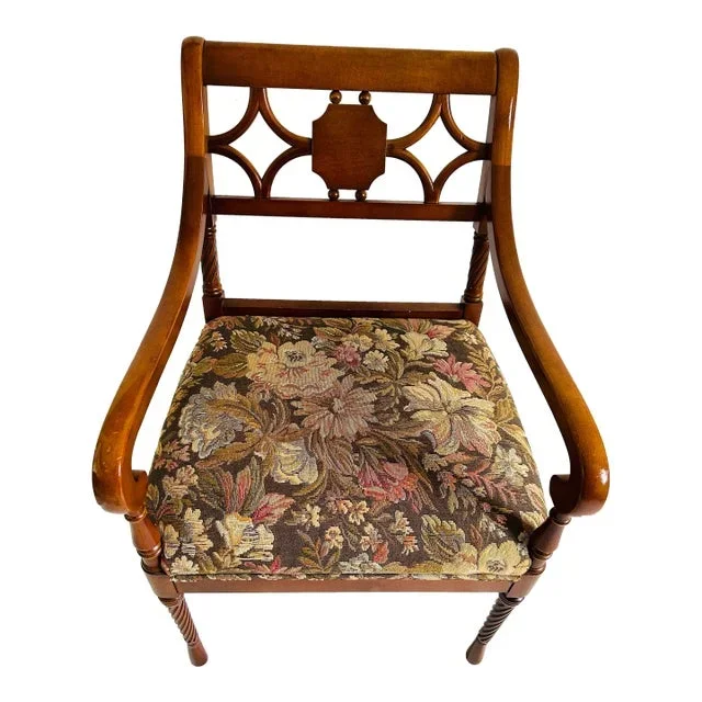 1994 Regency Style Twisted Legs Armchair