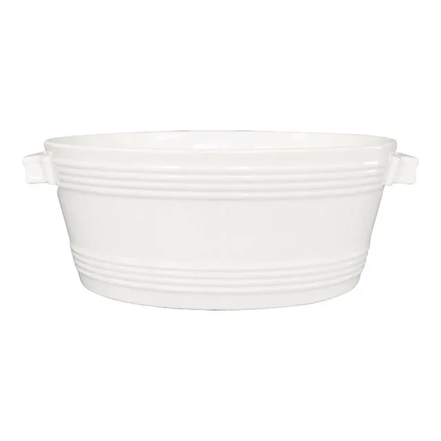 19th Century Dutch White Ironstone Handled Basket Cachepot Planter