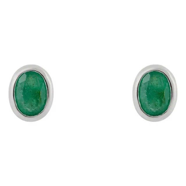 2.5 CTW Oval Emerald Solitaire Cufflinks for Affordable Gifting- A Pair
