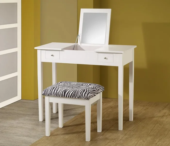 2-piece Zebra Vanity Set – White