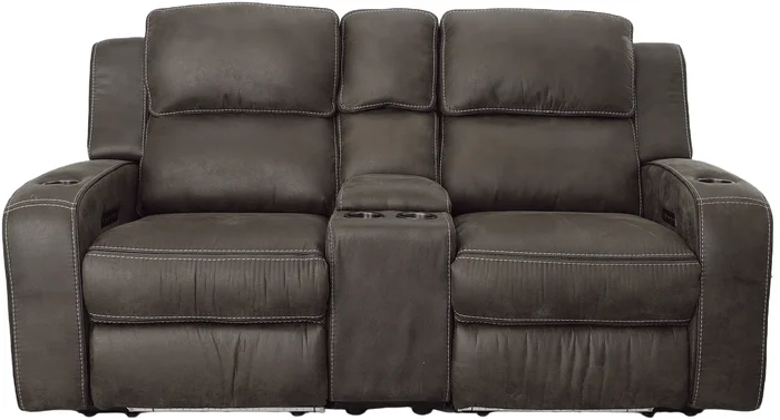 3 PC Power Reclining Loveseat w/Console 70086-3PCLS-OLDB by WMAS at Old Brick Furniture & Mattress Co.