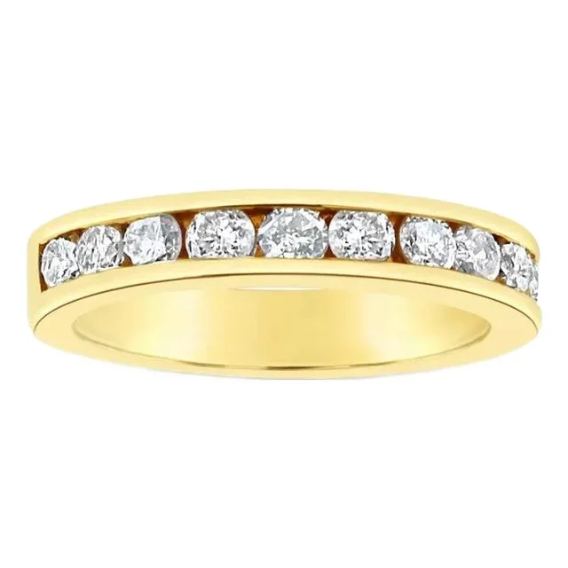 3MM One Carat Channel Set Diamond Wedding Band, Size 6