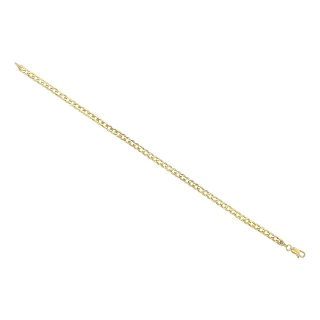 4MM Cuban Link Gold Bracelet 14k Yellow Gold