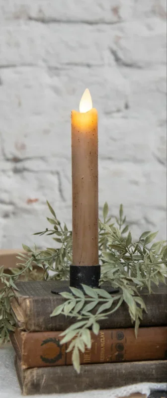 6 3/4″ Moving Flame Beige Taper Candle