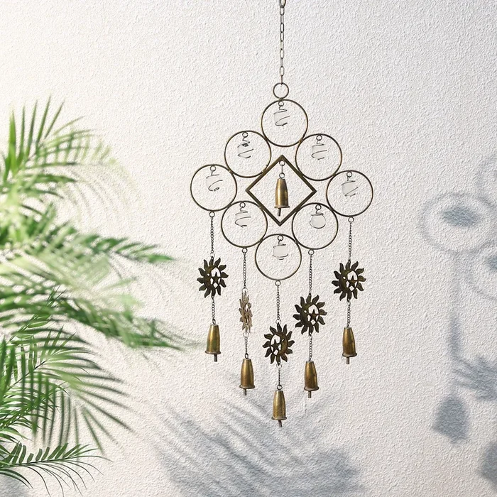 6 Assorted Bohemian-Style Metal “Chobe” Wind Chimes