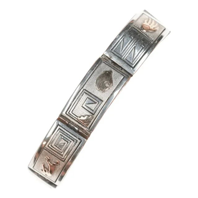 7″ Lee Bennett Navajo 14k/Sterling link bracelet