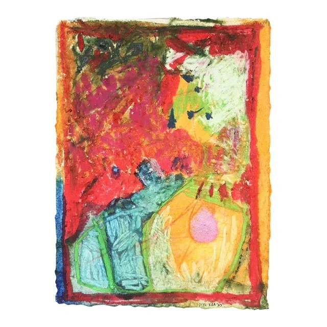“Secrete #2” Original Abstract Expressionist Painting by Mel Rea