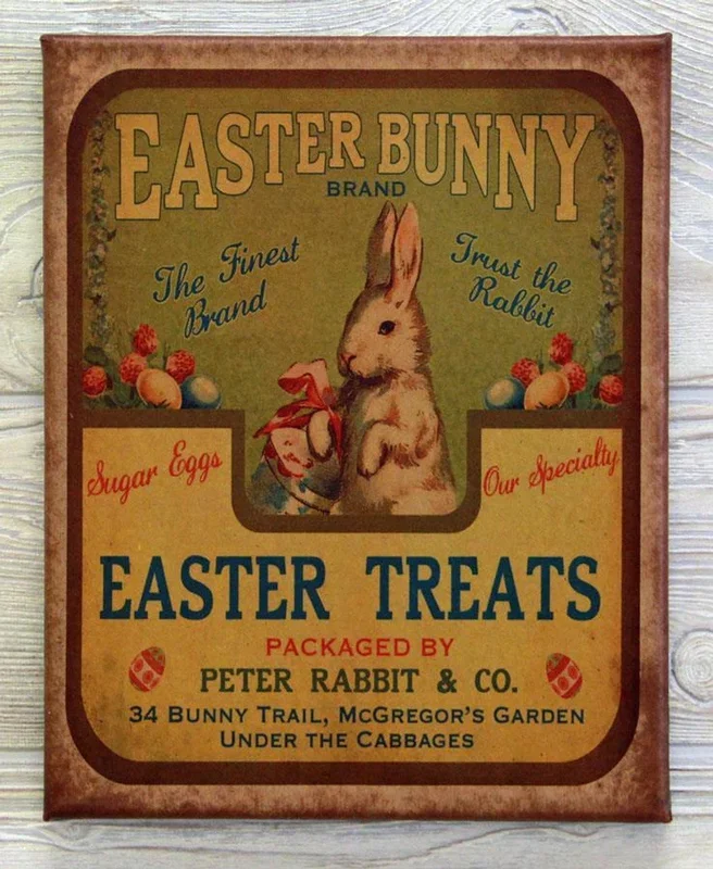 8X10 Easter Bunny Canvas Print