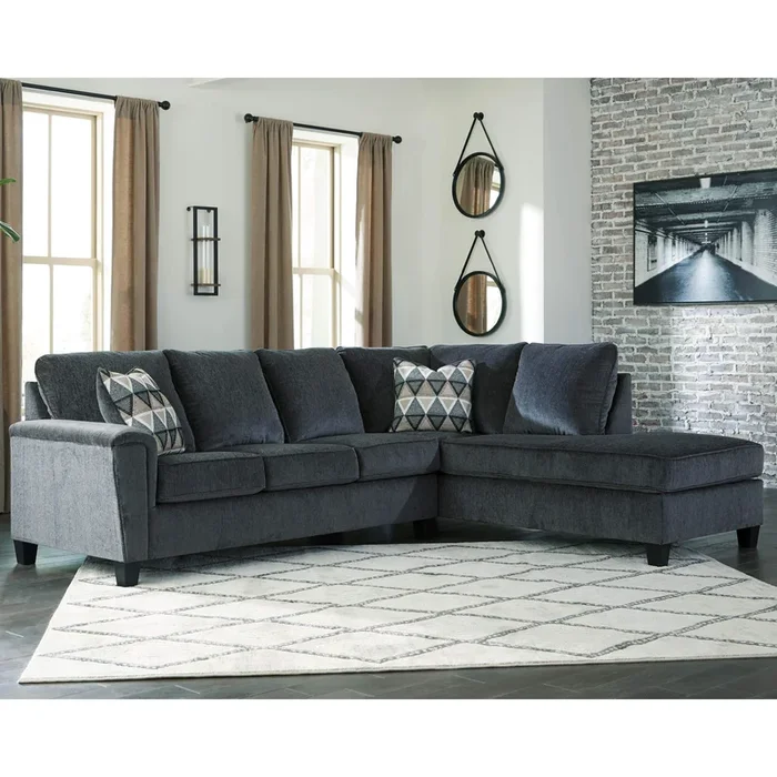 Abinger – Smoke – Left Arm Facing Sofa Sleeper 2 Pc Sectional