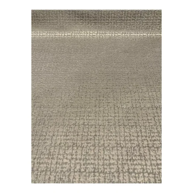 Abstract Modern Gray and Platinum Cut Chenille Designer Fabric – 22 Yards