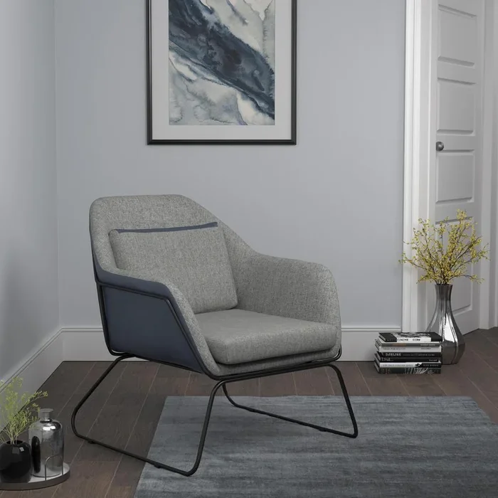 Accent Chair – Grey And Blue
