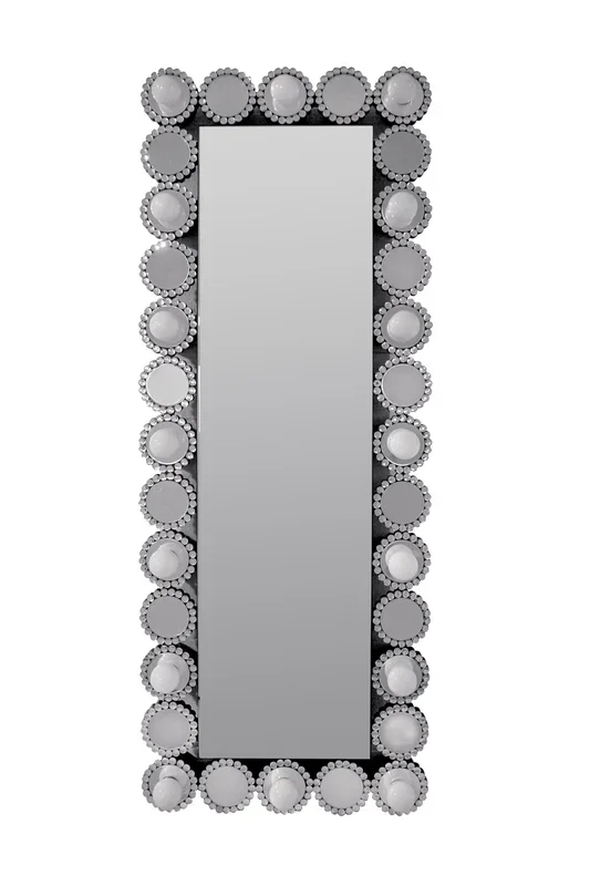 Accent Mirror With 16 Led Lights – Pearl Silver