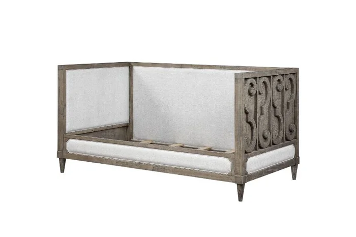 ACME Artesia Tan Fabric & Salvaged Natural Finish Daybed Model 39710