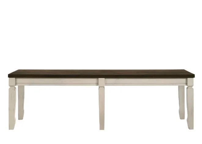 ACME Fedele Weathered Oak & Cream Finish Bench Model 77193