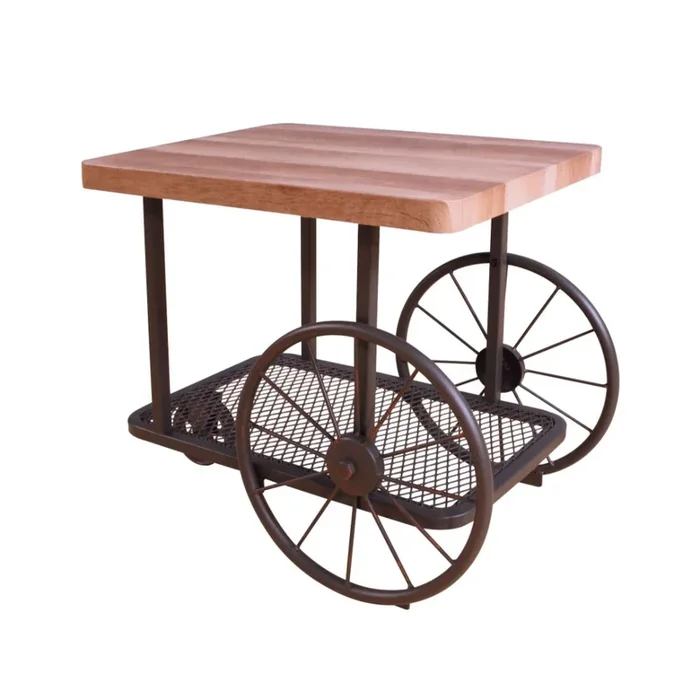 ACME Francie Oak & Antique Gray End Table Model 82862