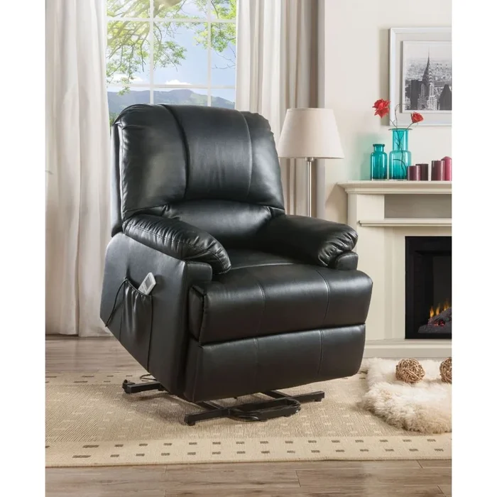 ACME Ixora Black PU Recliner Model 59285