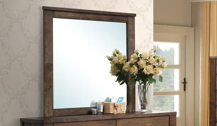 Acme Merrilee Landscape Mirror in Oak 21684