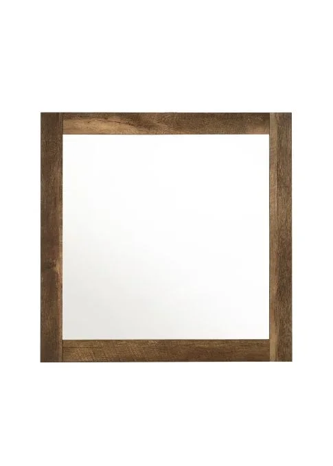 ACME Morales Rustic Oak Finish Mirror Model 28594