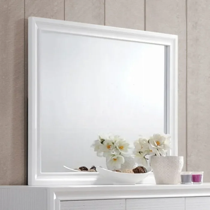 ACME Naima White Mirror Model 25774