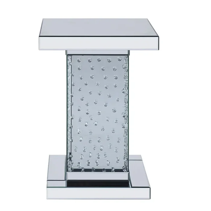 ACME Nysa Mirrored & Faux Crystals End Table Model 81412