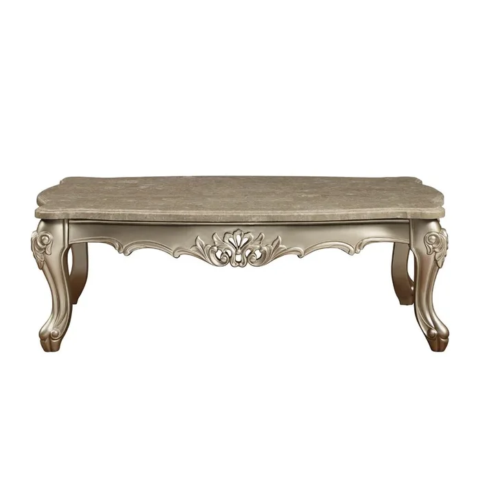 ACME Ranita Marble & Champagne Coffee Table Model 81040