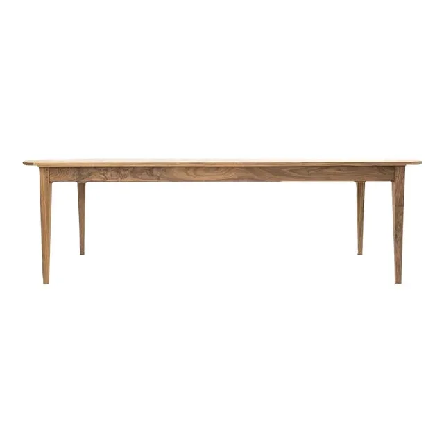 Adair Table, Refined English Rustic Dining Table in Walnut