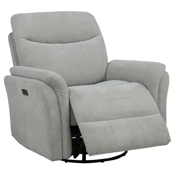 Adler – Upholstered Power Swivel Glider Recliner